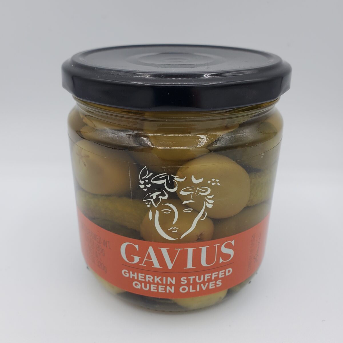 Gavius Queen Olives Stuffed w/ Natural Gherkins