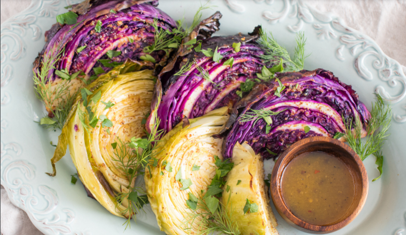 Garlic and Herb Roasted Cabbage
